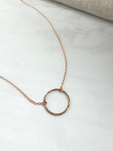 Load image into Gallery viewer, Hammered Circle Necklace *Rose Gold Filled*