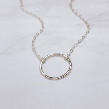 Load image into Gallery viewer, Hammered Circle Necklace *Sterling Silver*