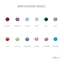 Load image into Gallery viewer, Birthstone Stacking Ring - Sterling Silver
