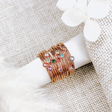 Load image into Gallery viewer, Birthstone Stacking Ring - Rose-Gold Filled