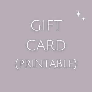 Gift Card (printable)