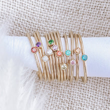Load image into Gallery viewer, Birthstone Stacking Ring - Gold Filled