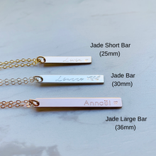 Load image into Gallery viewer, Jade Long Bar Necklace